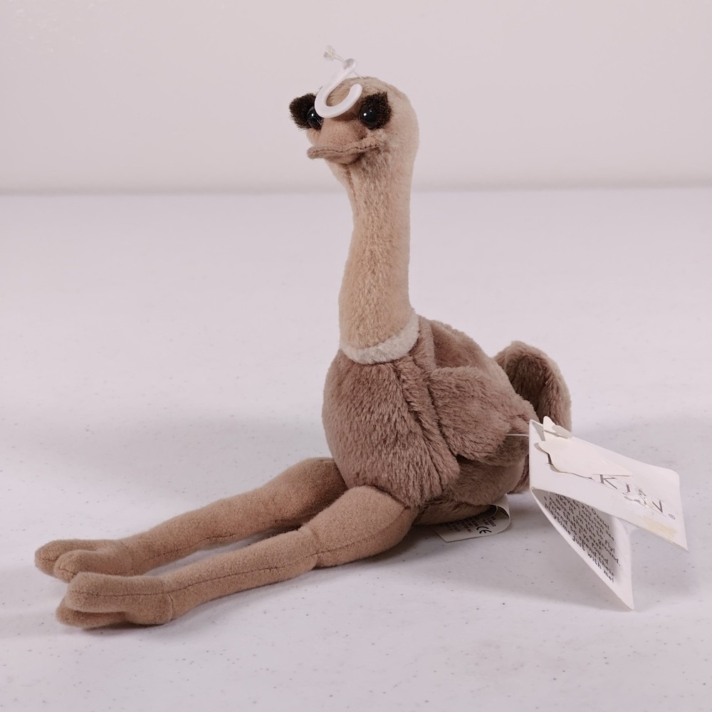 DAKIN Vintage Ostrich 'Ozzie' Huggables Stuffed Plush Animal 8"